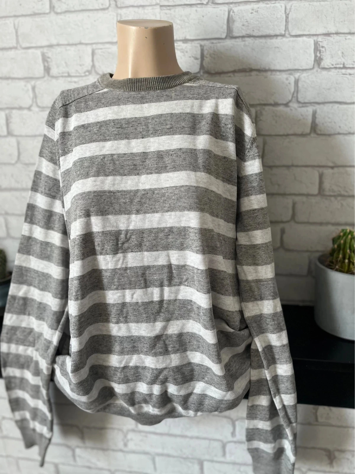 Jersey gris a rayas – Talla 42 – Angelo – photo 2